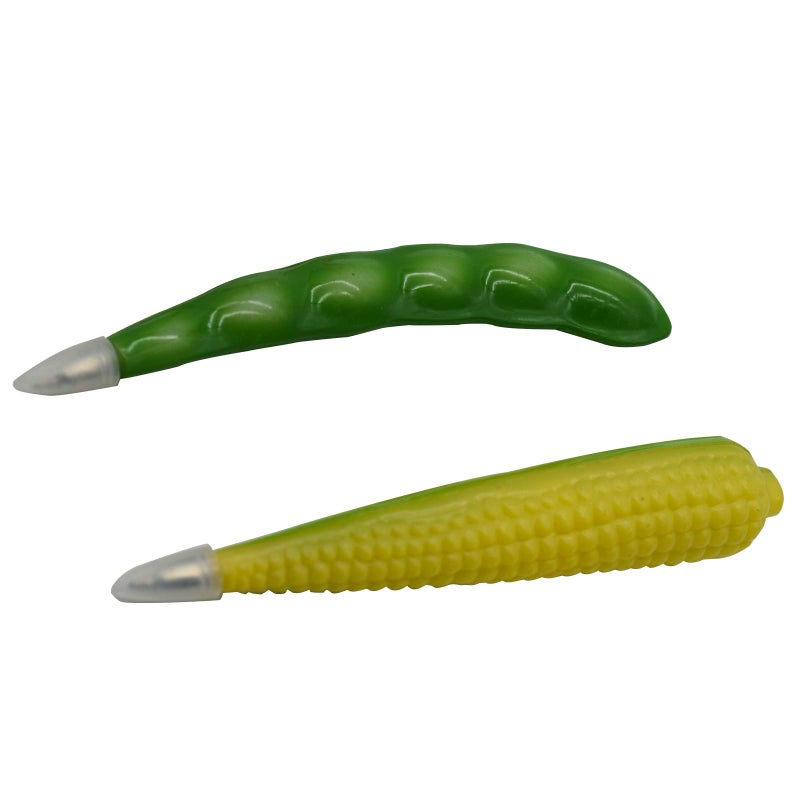 Maydahui 8 PCS Vegetables Shaped Ballpoint Pens Artificial Corn Red Pepper Carrot Eggplant Cucumber Green Pepper Chinese Cabbage Kidney Bean Pen for Students Women Homemaker - Image 5